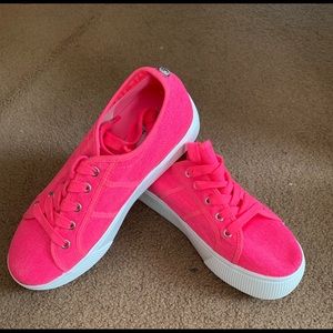 Steve Madden Platform Pink Neon Sneakers